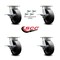 Service Caster 6 Inch Kingpinless Glass Filled Nylon Caster Set with Brakes and Swivel Locks SCC-KP30S620-GFNR-SLB-BSL-4 - alternate 2